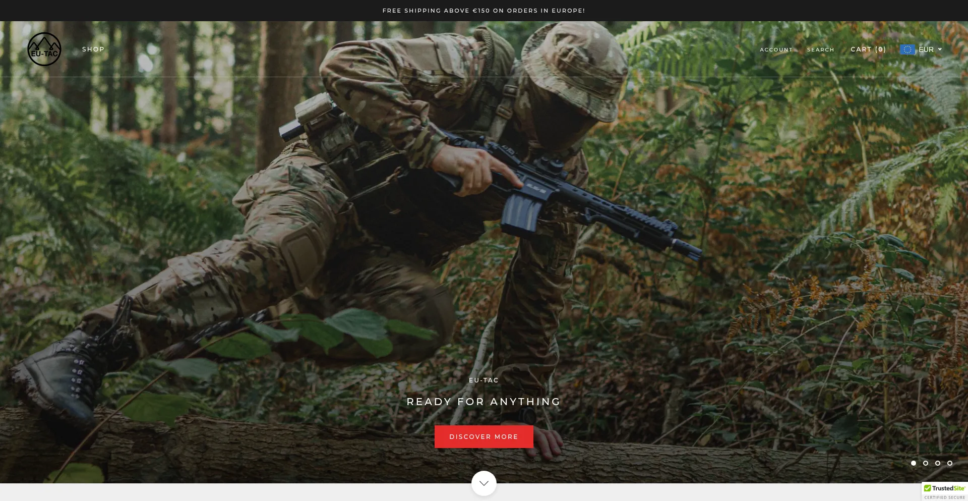 Website screenshot of Eu-tac.com