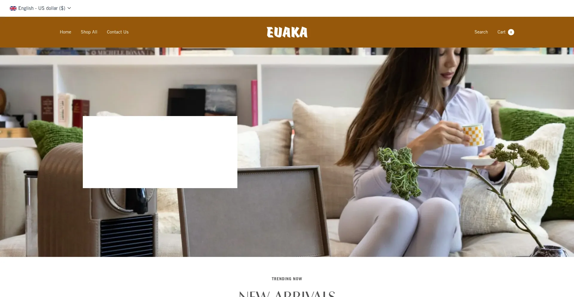 Website screenshot of Euaka.com