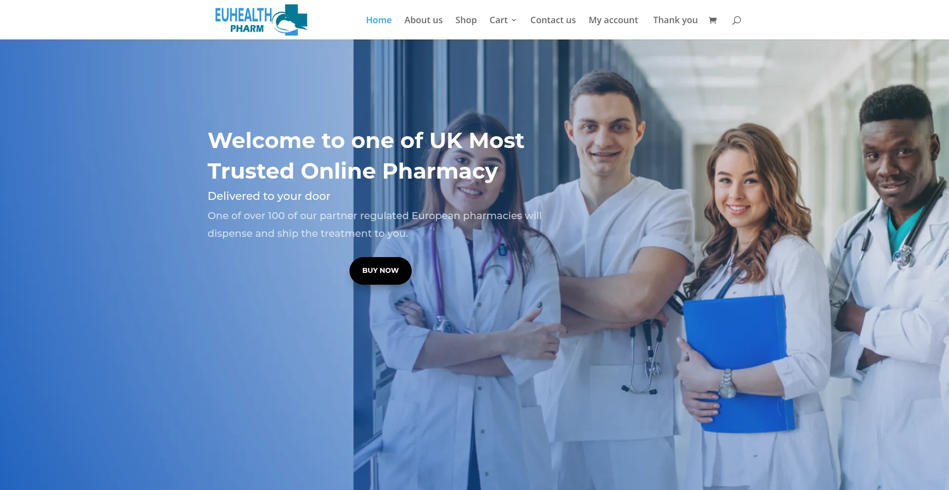 Website screenshot of Euhealthpharm.com