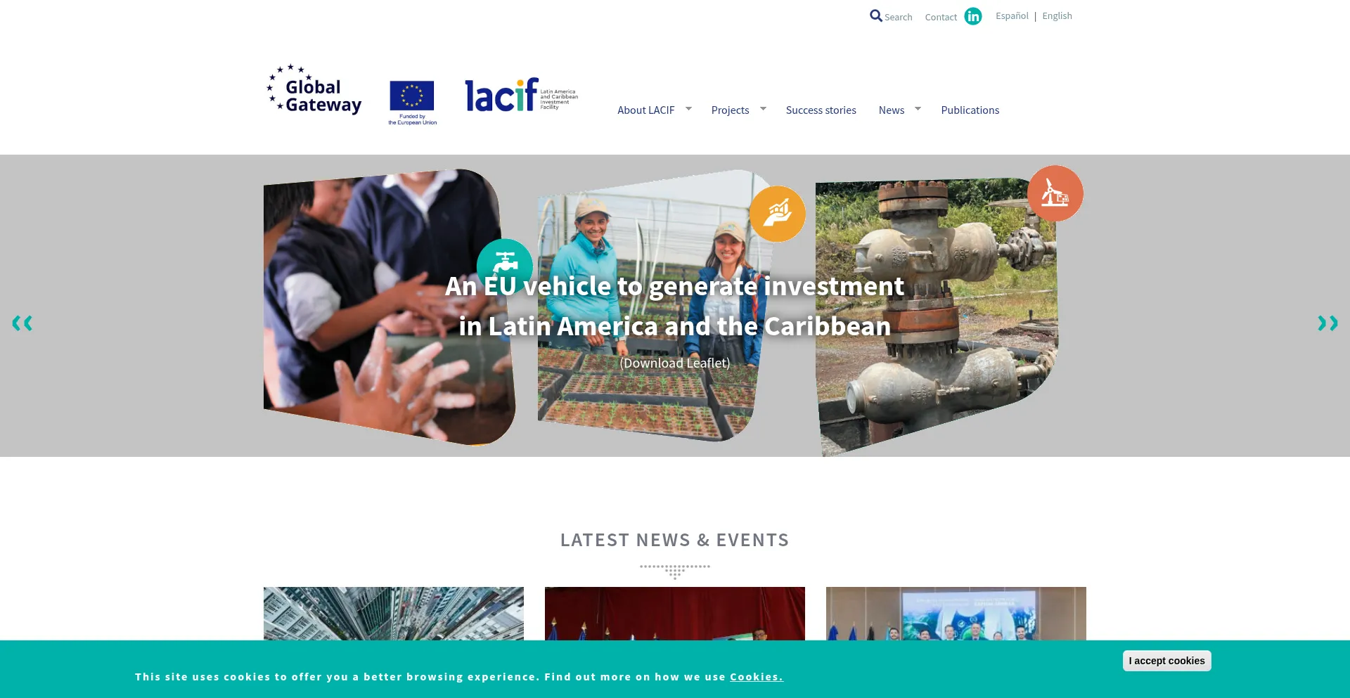 Website screenshot of Eulaif.eu