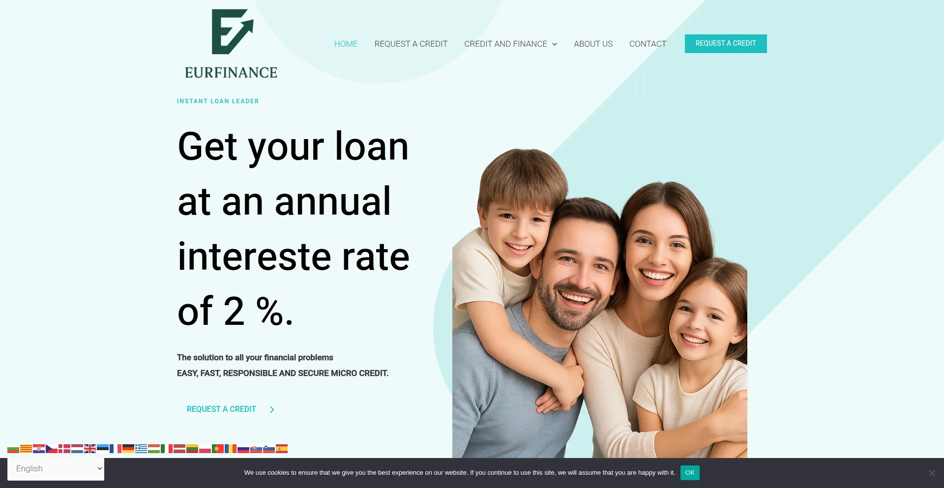 Website screenshot of Eurfinance.com