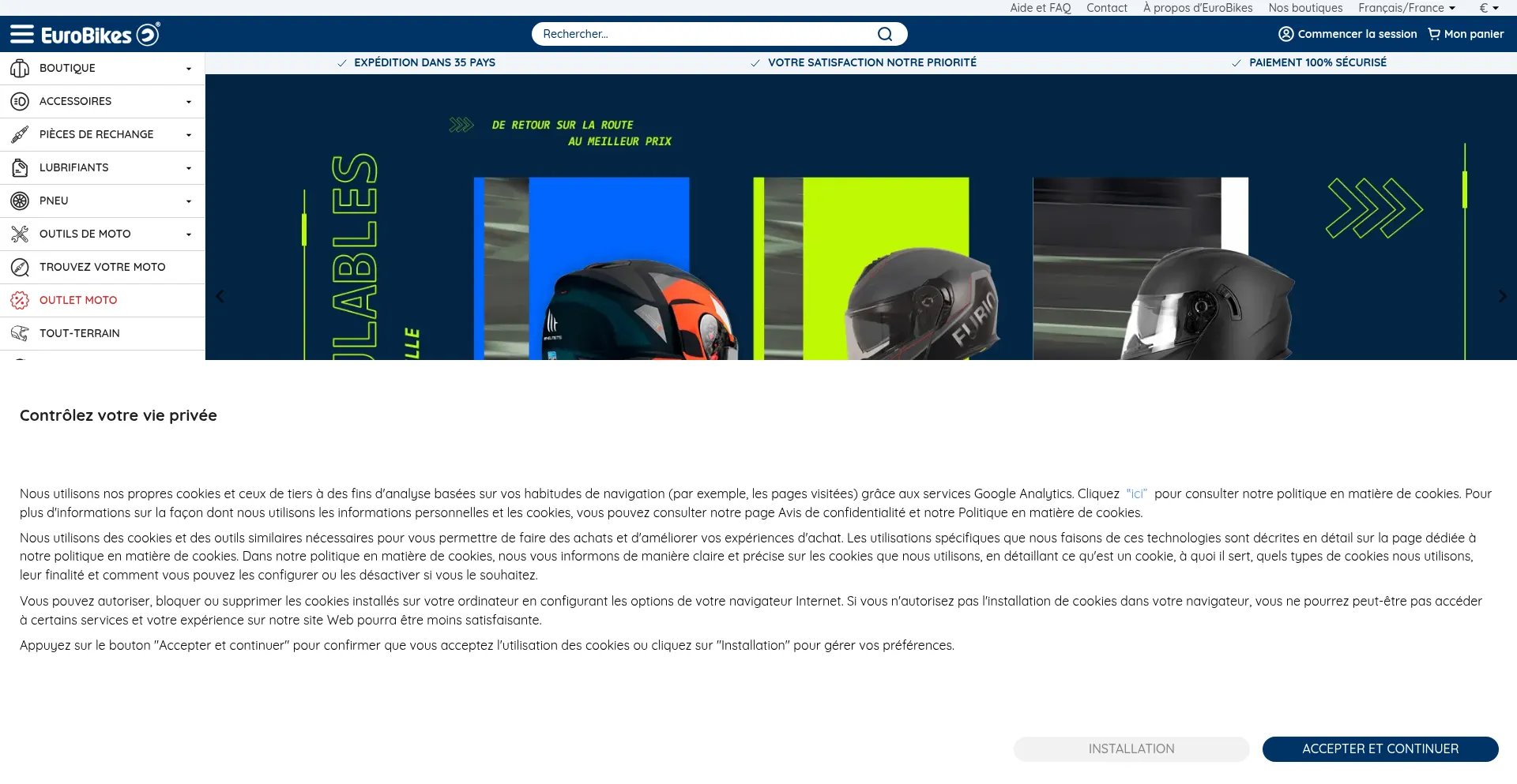 Eurobikes.fr Screenshot