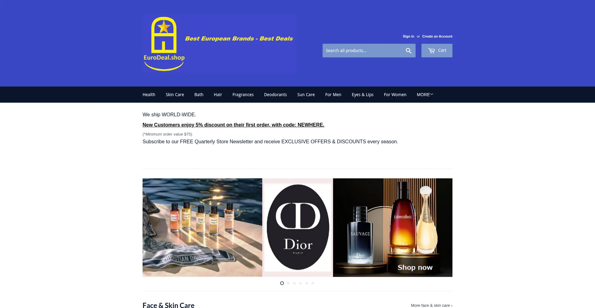Eurodeal.shop Screenshot
