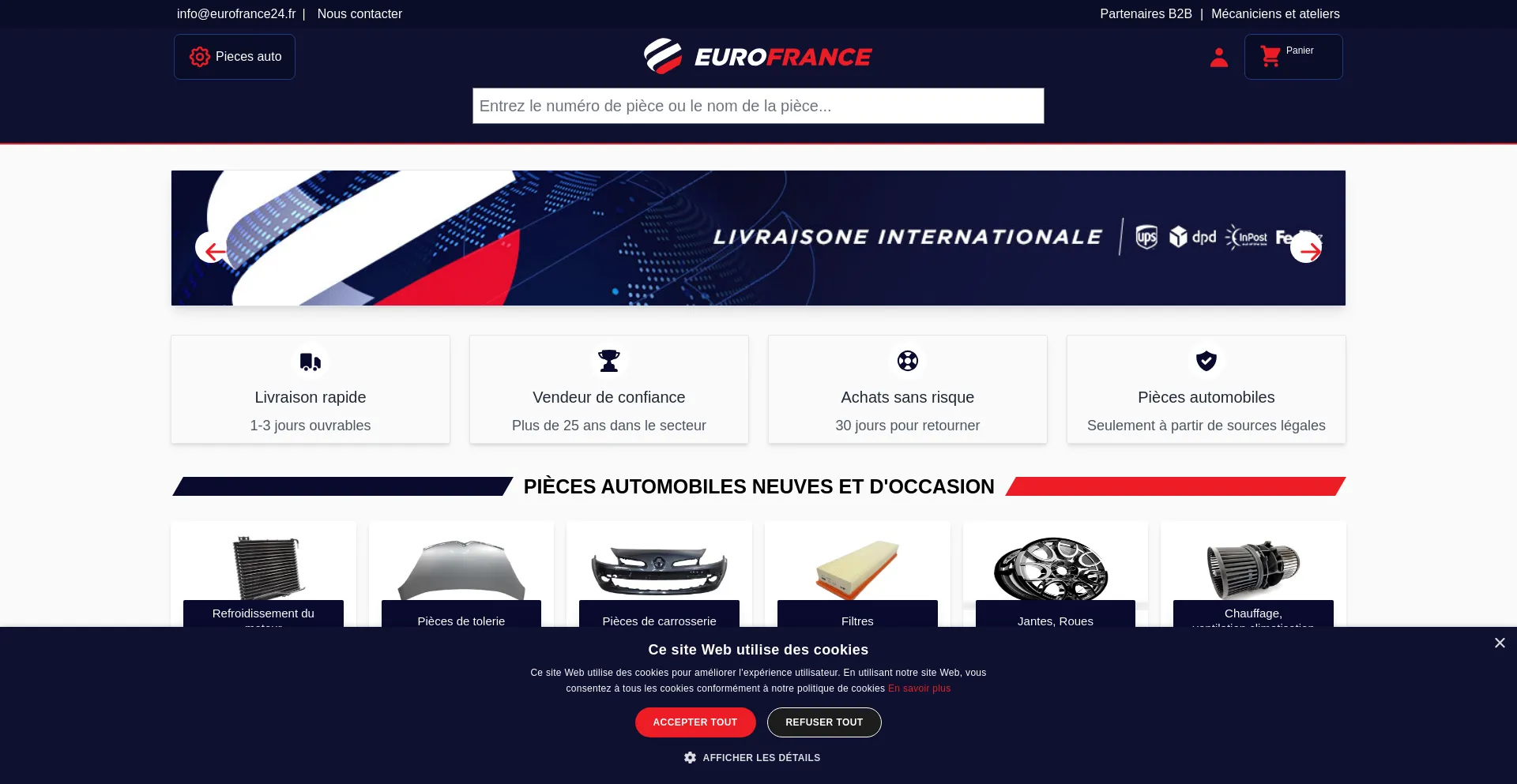 Website screenshot of Eurofrance24.fr