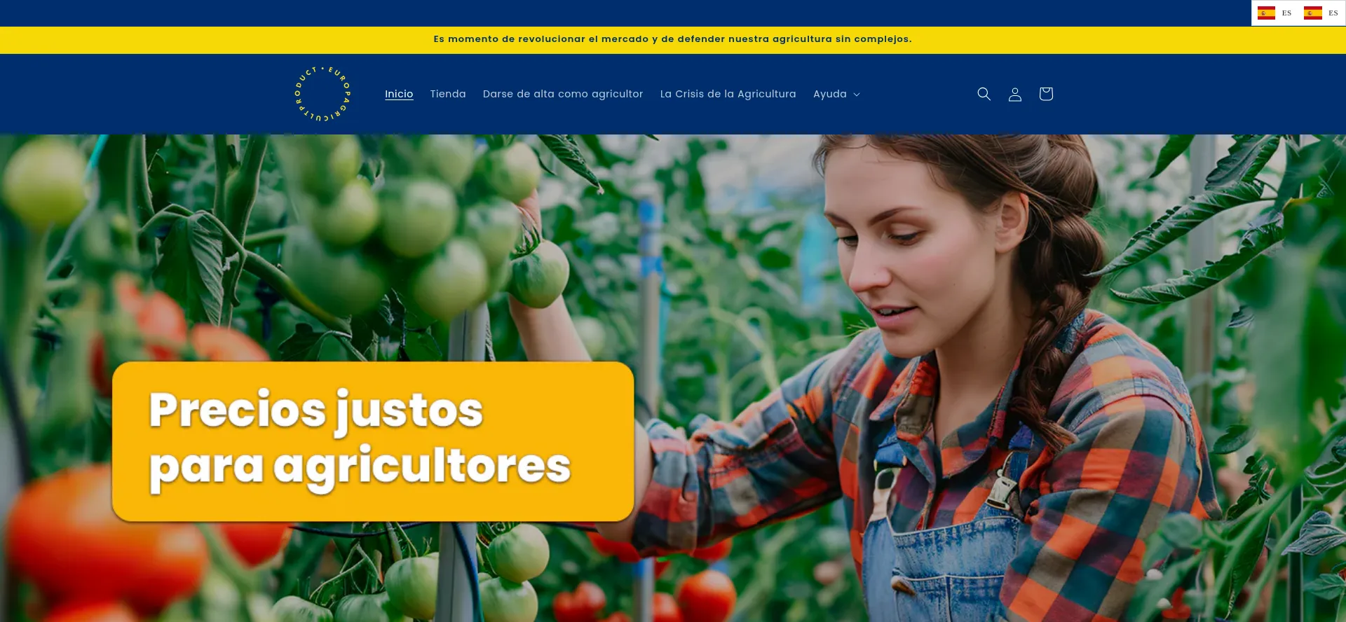 Website screenshot of Europagricultproduct.com