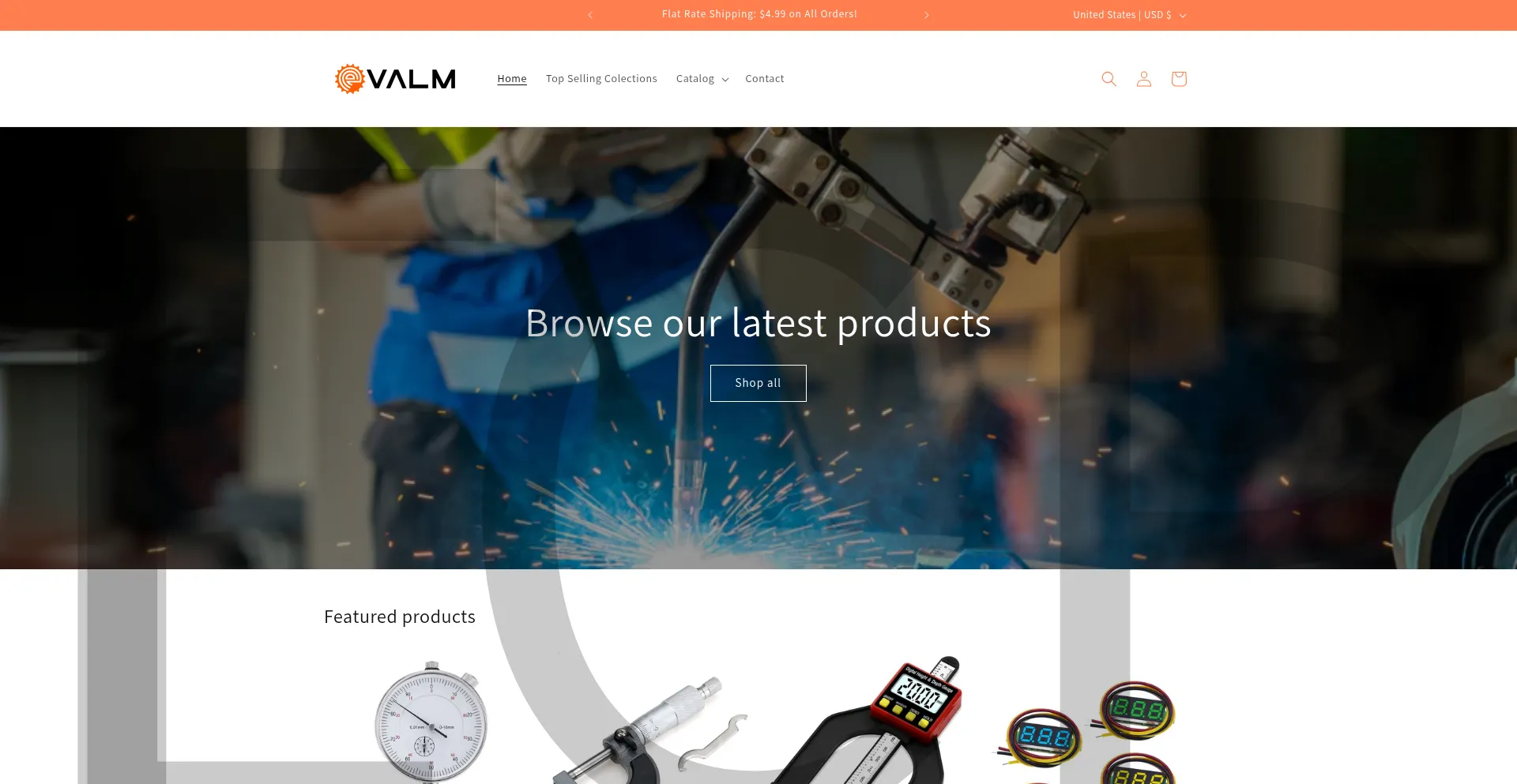 Website screenshot of Evalm.com