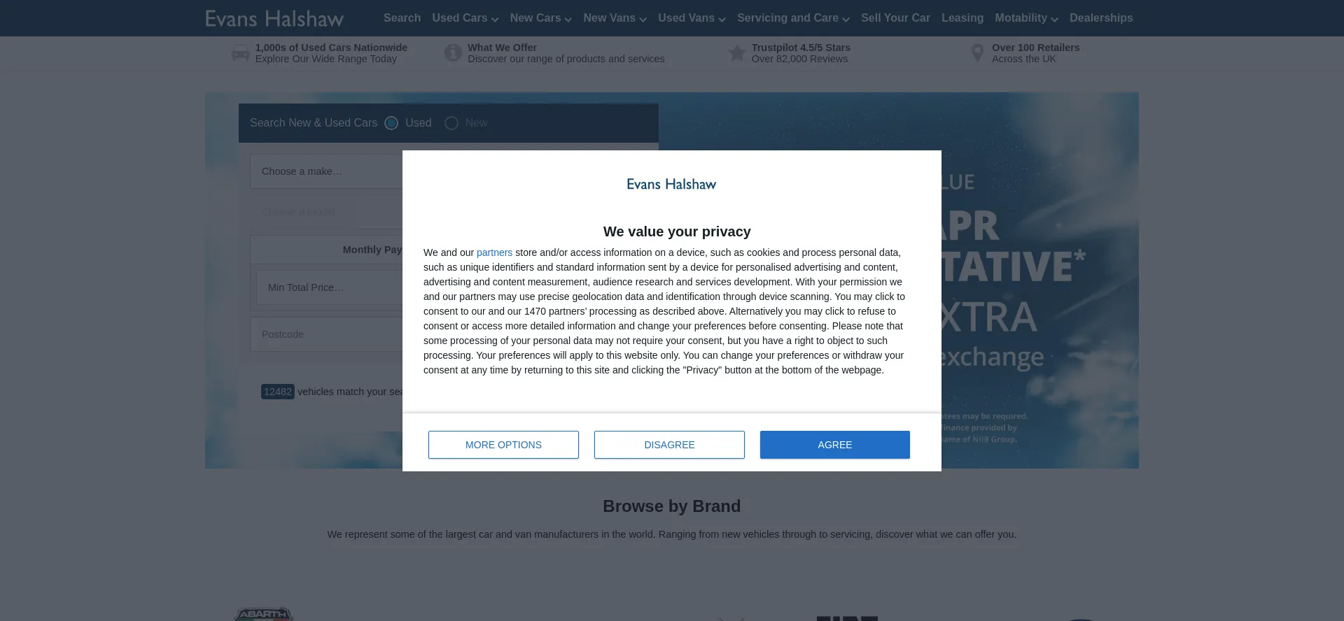 Website screenshot of Evanshalshaw.com