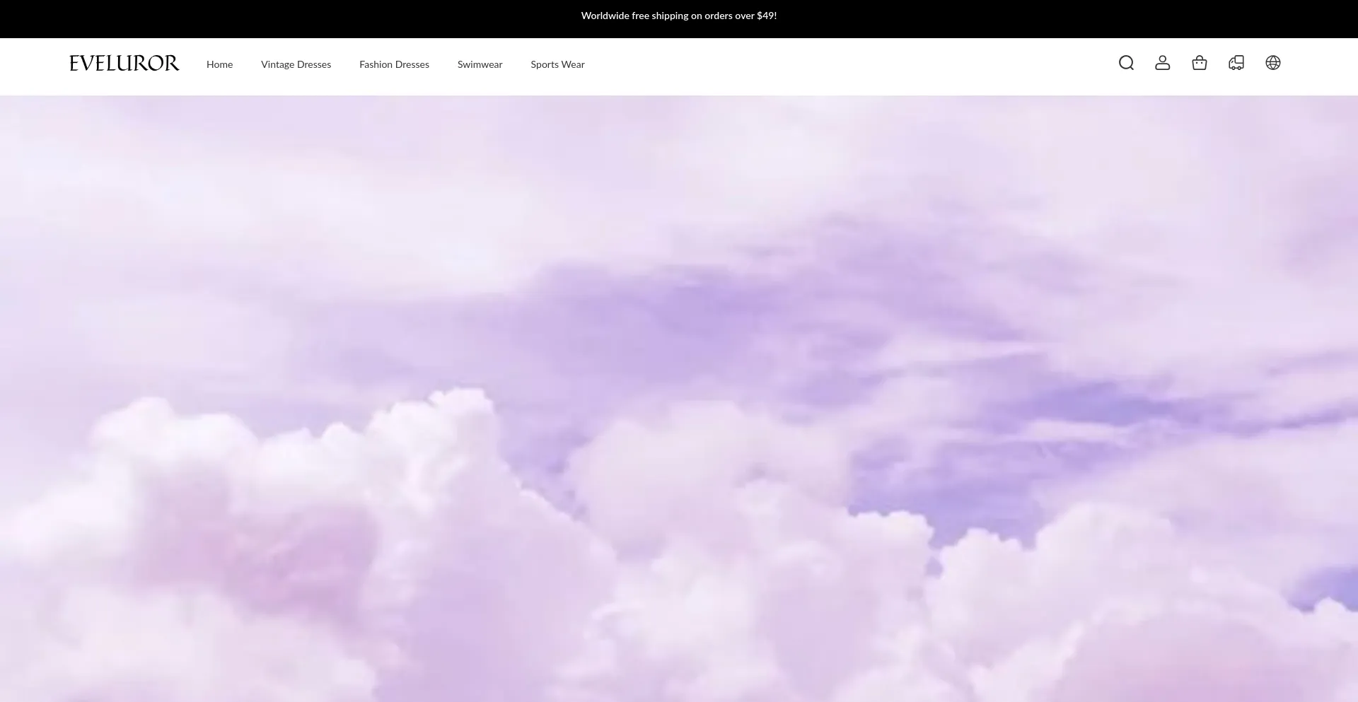 Website screenshot of Eveluror.com