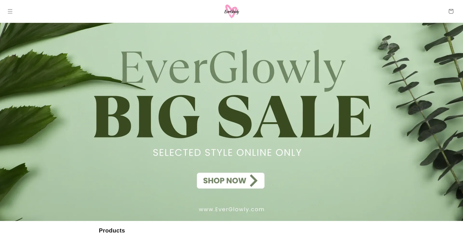 Website screenshot of Everglowly.com