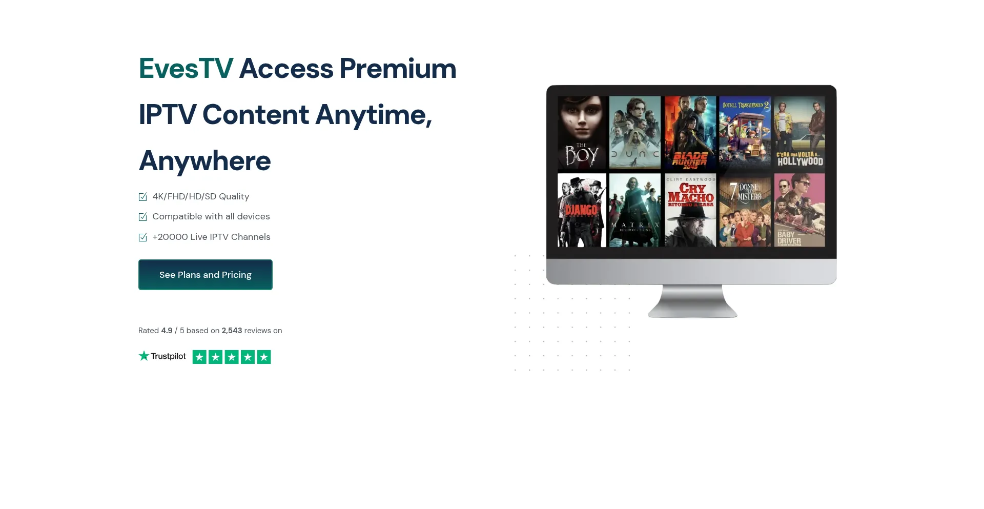Website screenshot of Evestv.tv