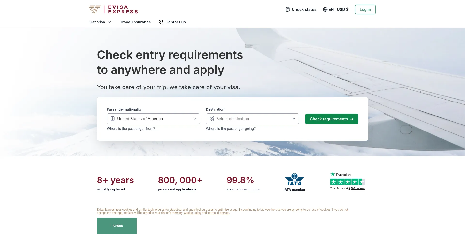 Evisa.express Screenshot
