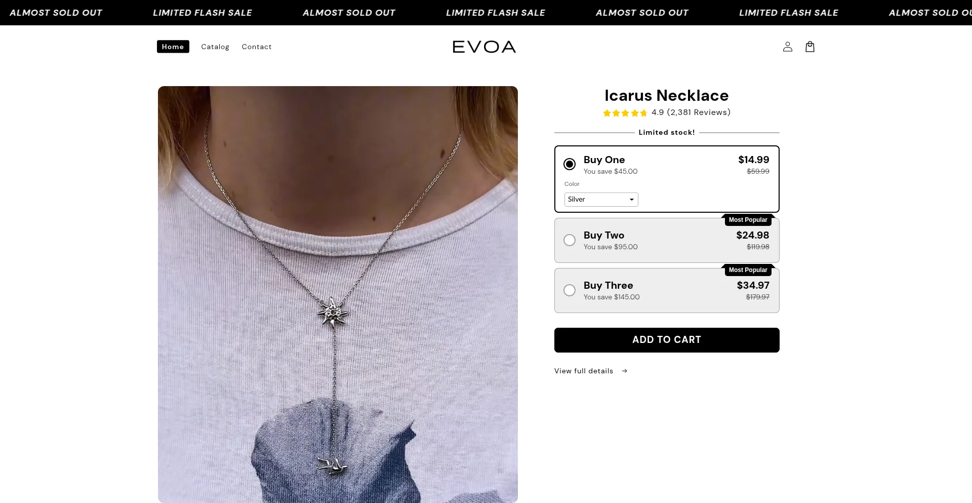 Website screenshot of Evoaco.shop