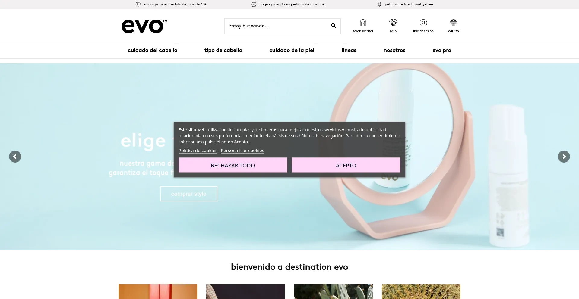 Evohair.es Screenshot