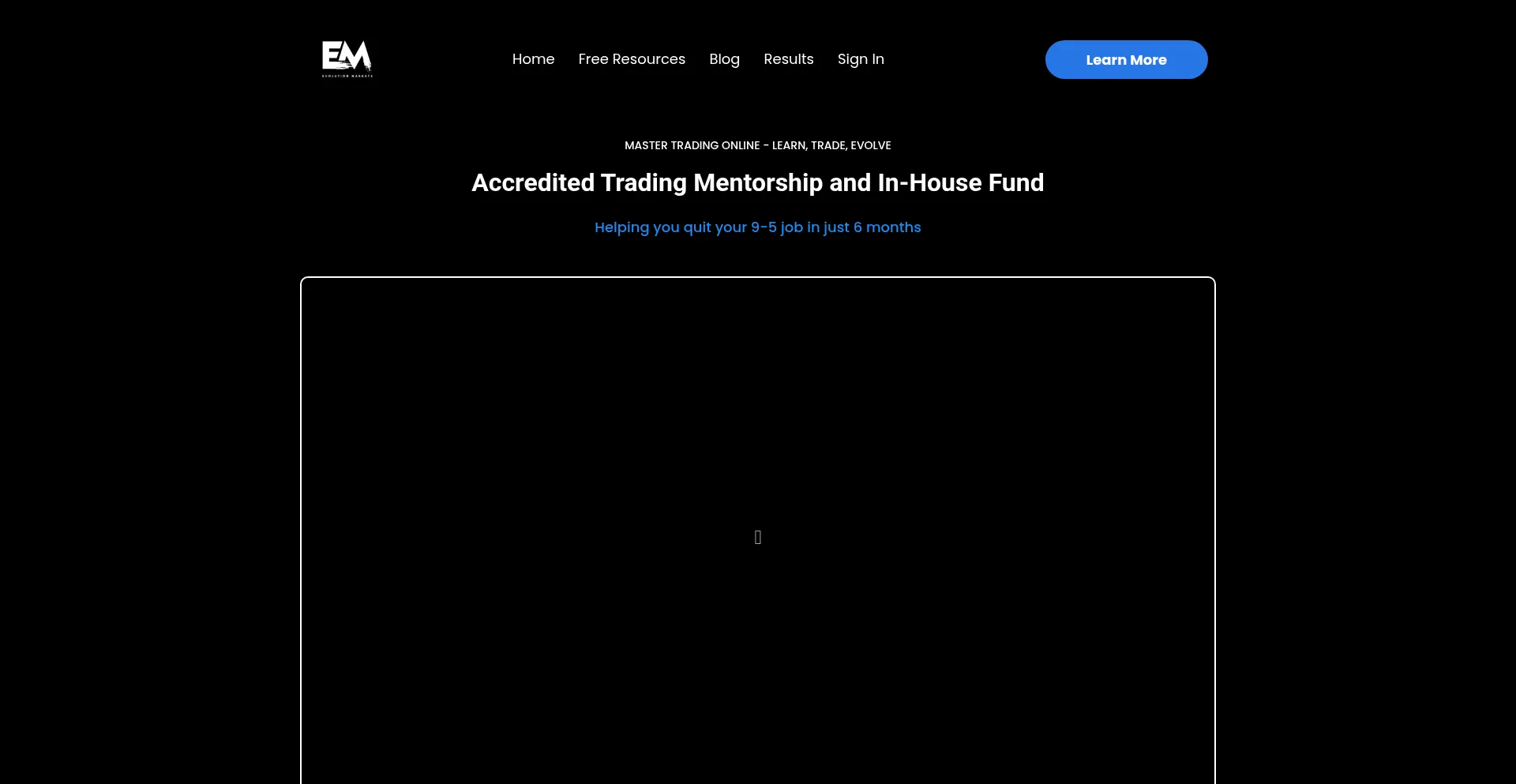 Website screenshot of Evolutionmarketsfx.com