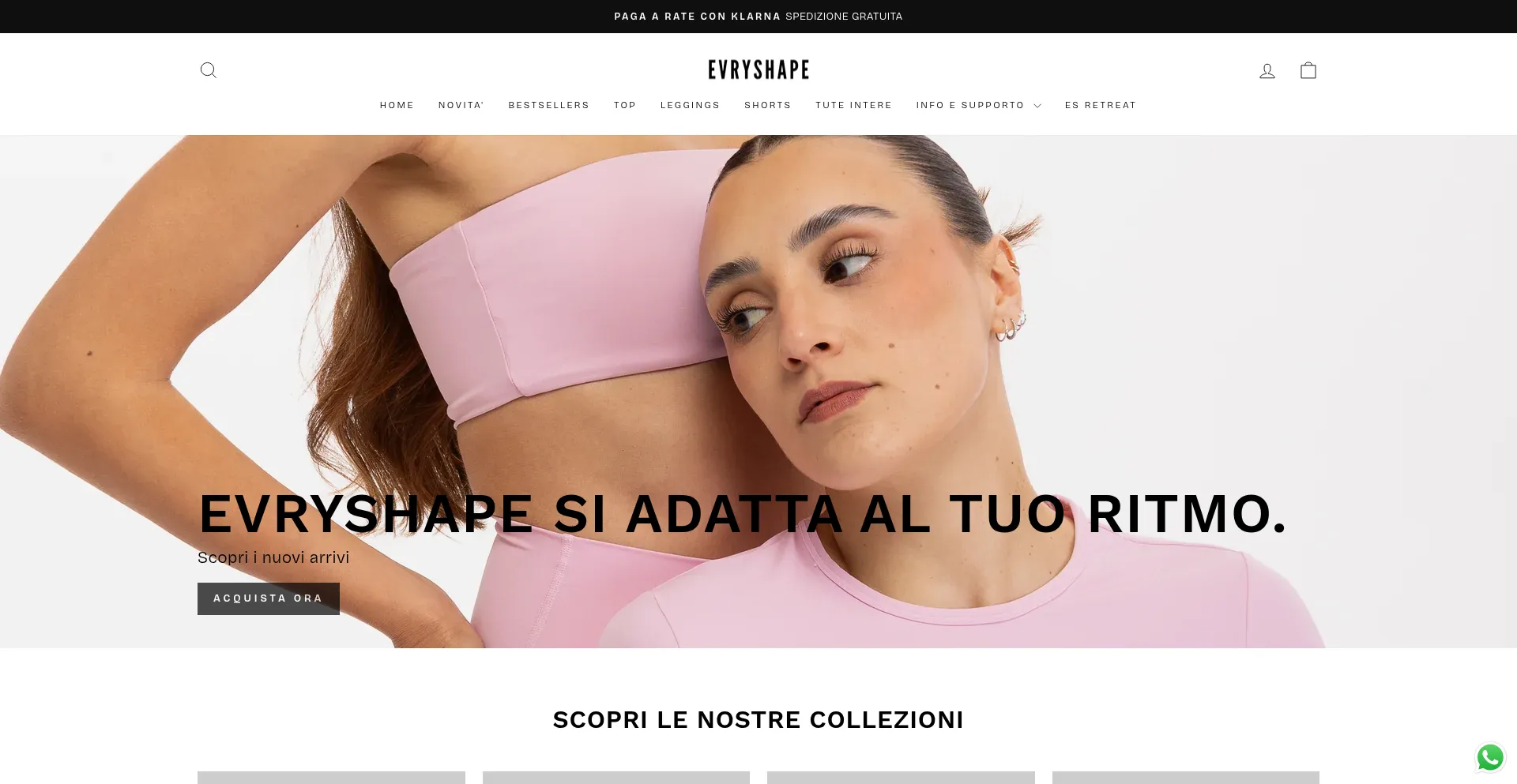 Website screenshot of Evryshape.com
