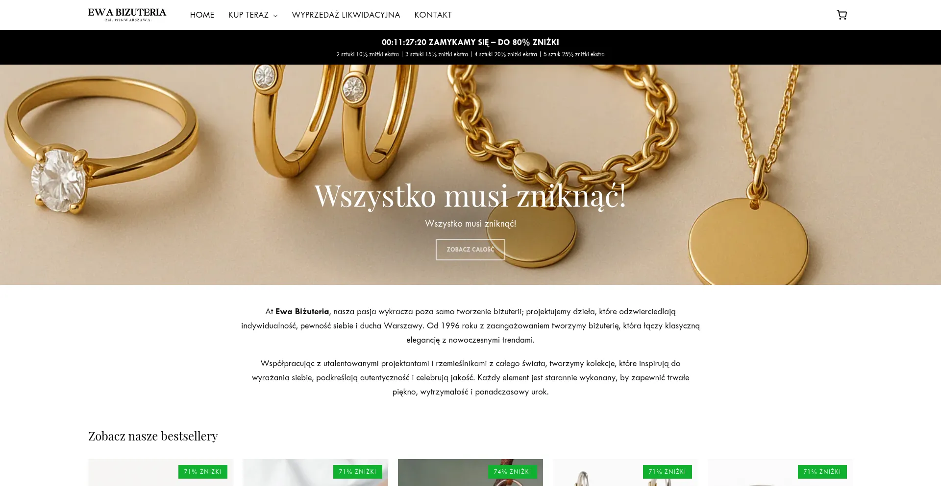 Website screenshot of Ewa-bizuteria.pl