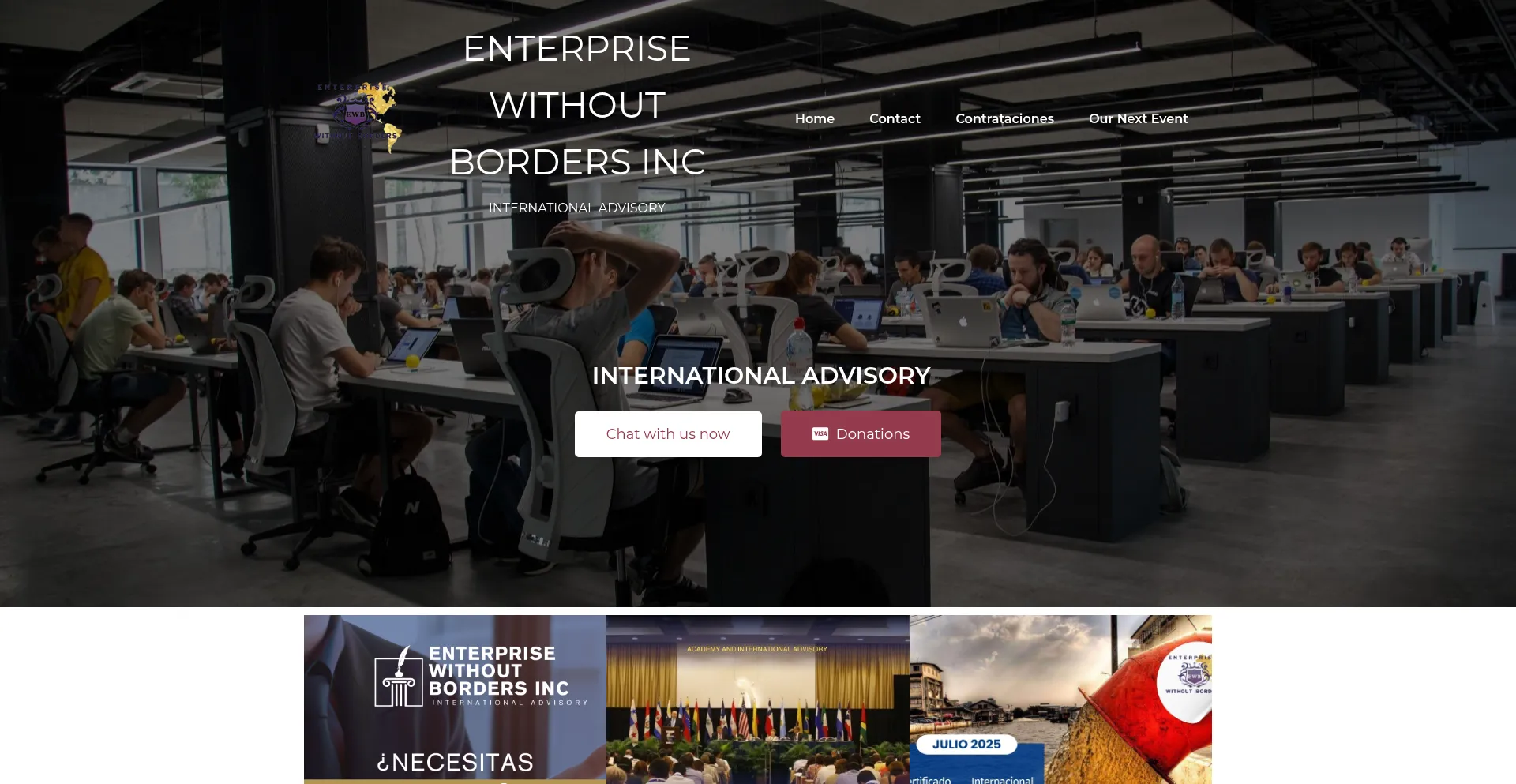 Website screenshot of Ewbcorp.com