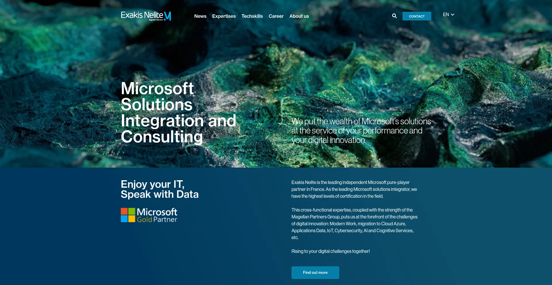Website screenshot of Exakis-nelite.com