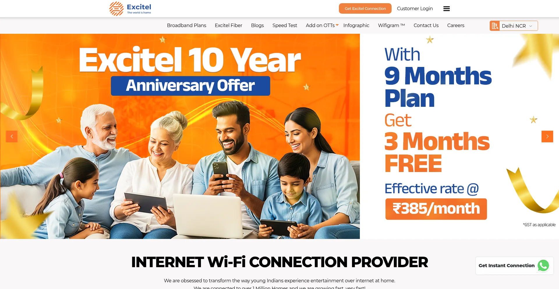 Excitel.com Screenshot