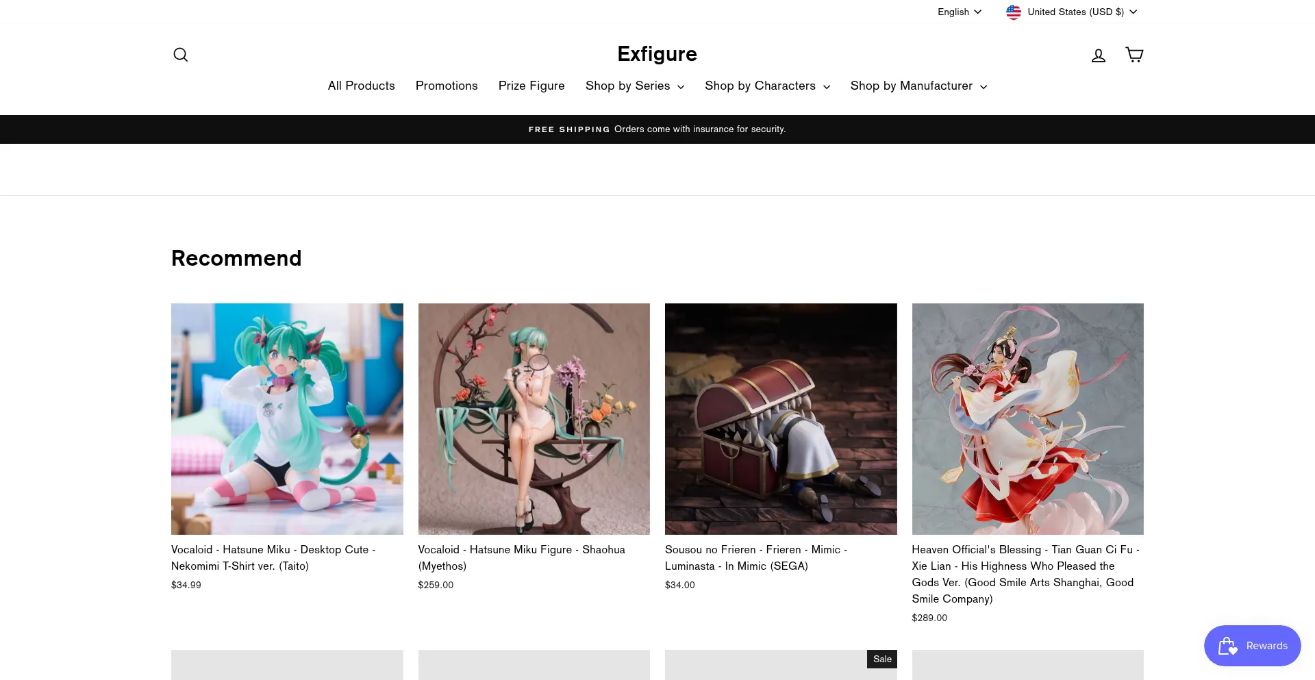 Website screenshot of Exfigure.com