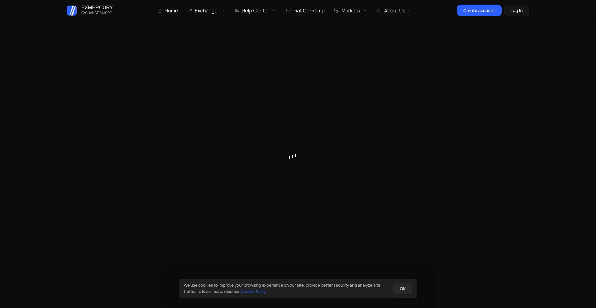 Website screenshot of Exmercury.com