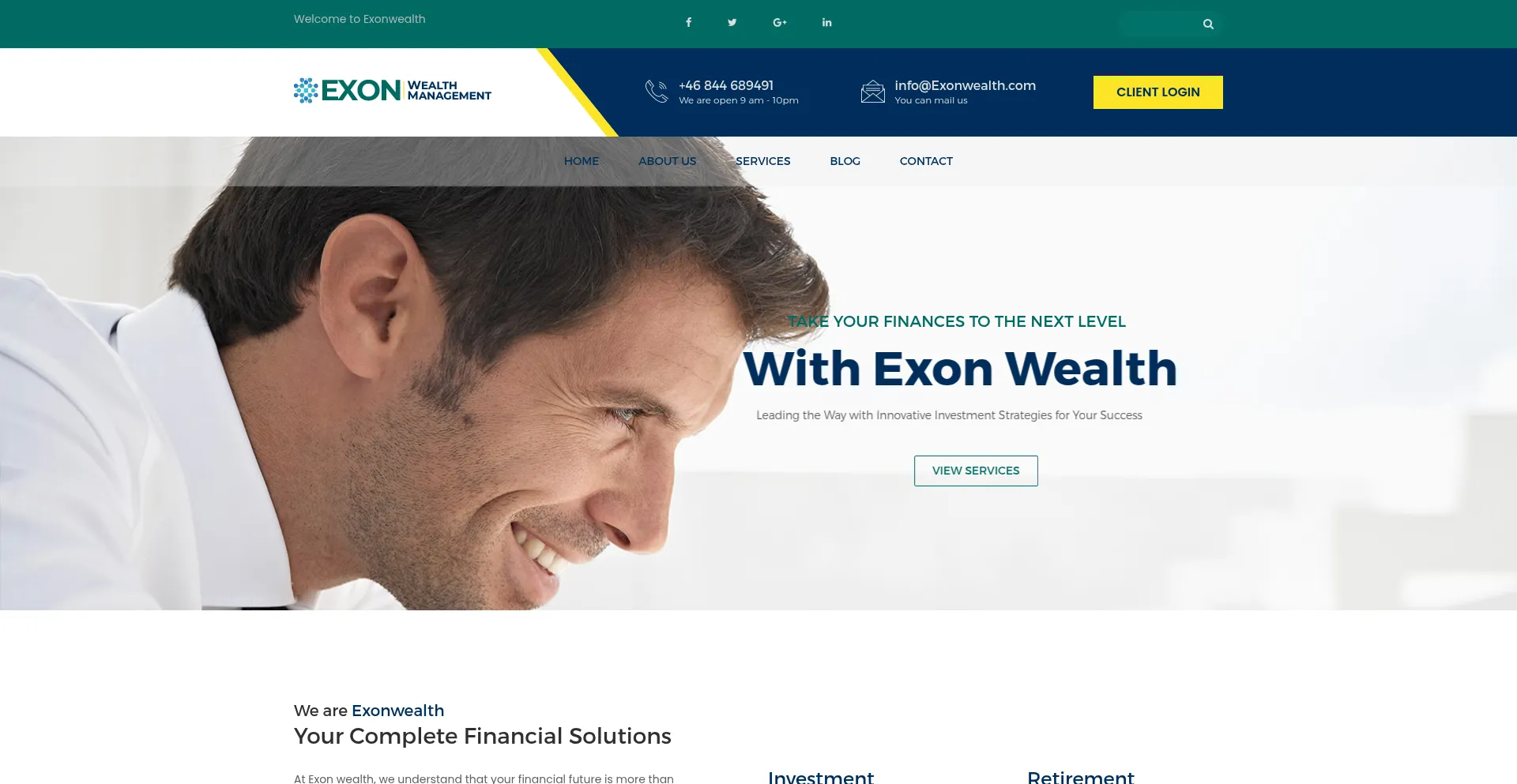 Website screenshot of Exonwealth.com