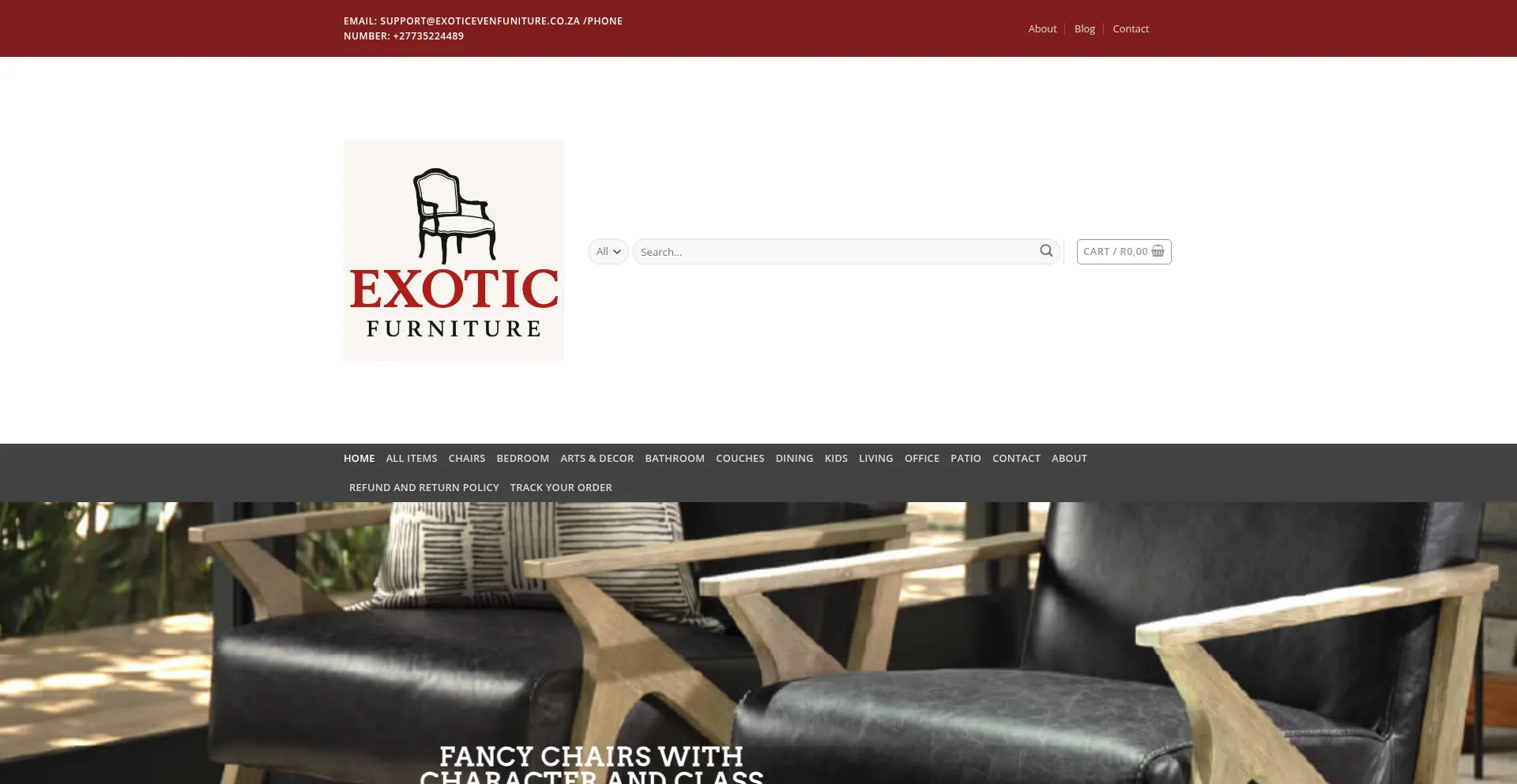 Exoticevenfuniture.co.za Screenshot