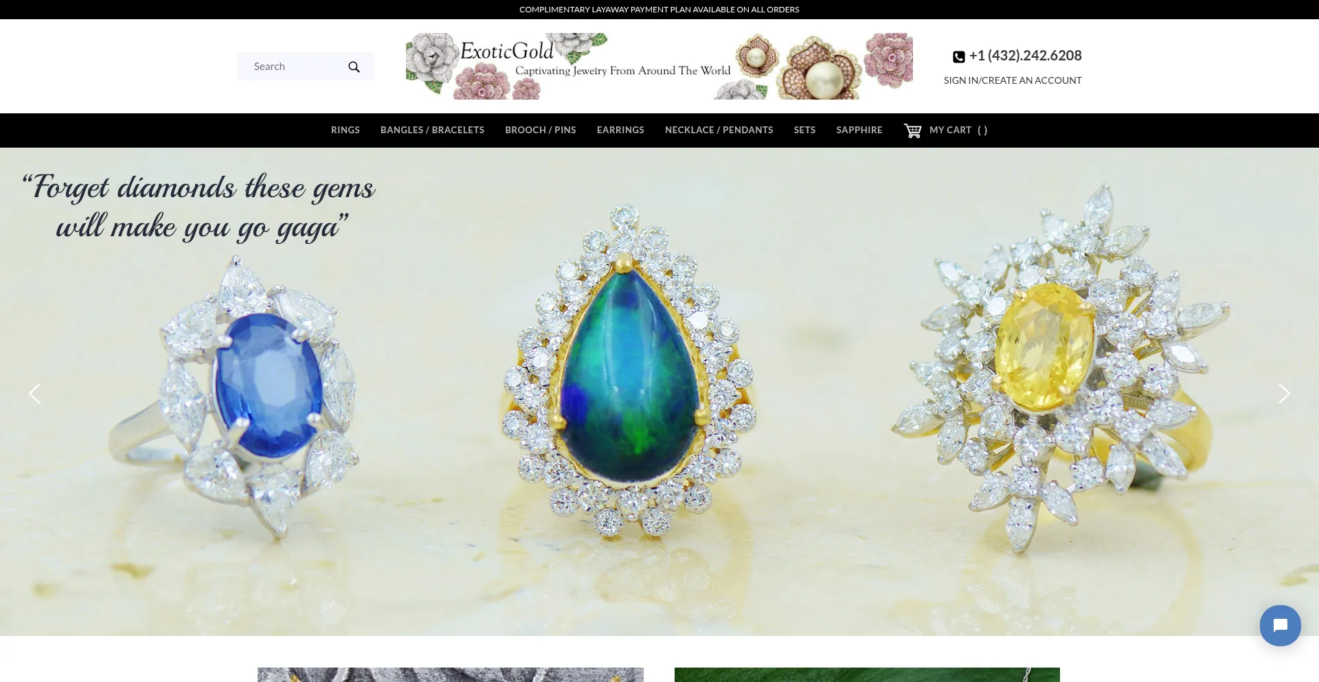 Exoticgoldjewelry.com Screenshot