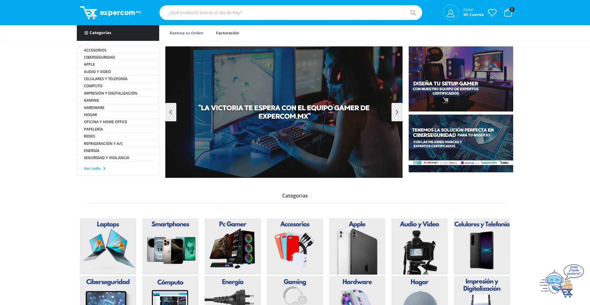 Website screenshot of Expercom.mx
