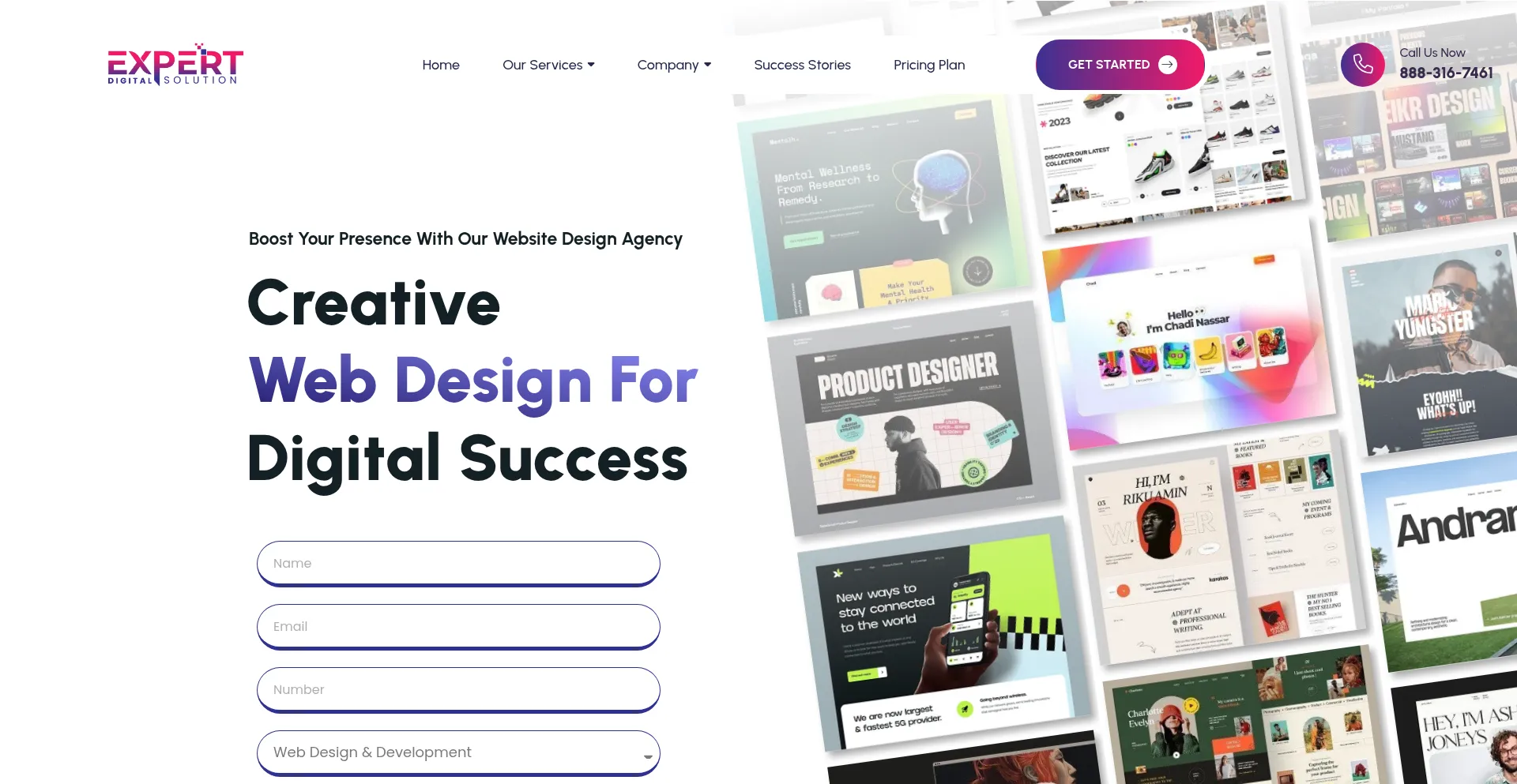 Website screenshot of Expertdigitalsolution.com