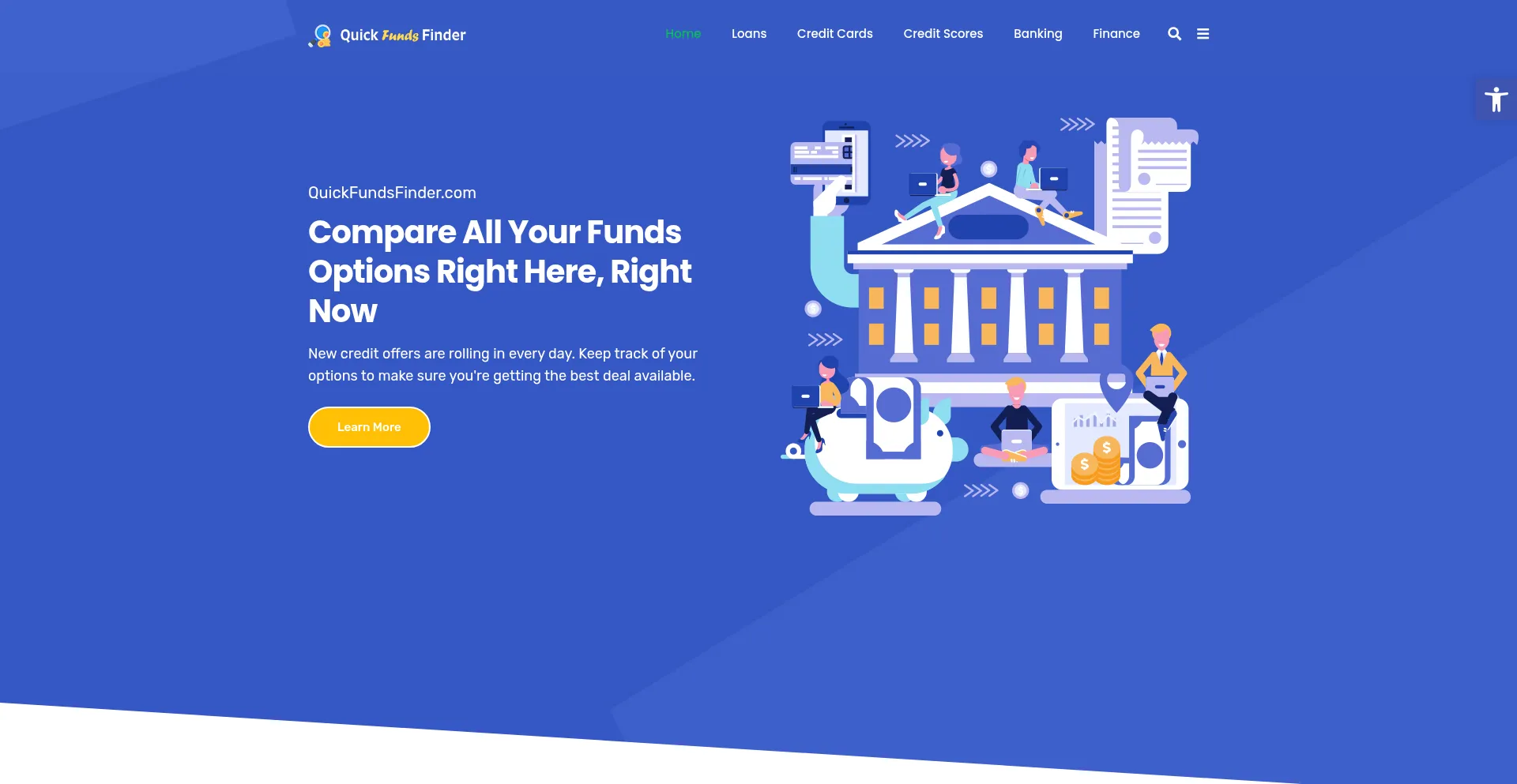 Website screenshot of Expertfundguidance.com