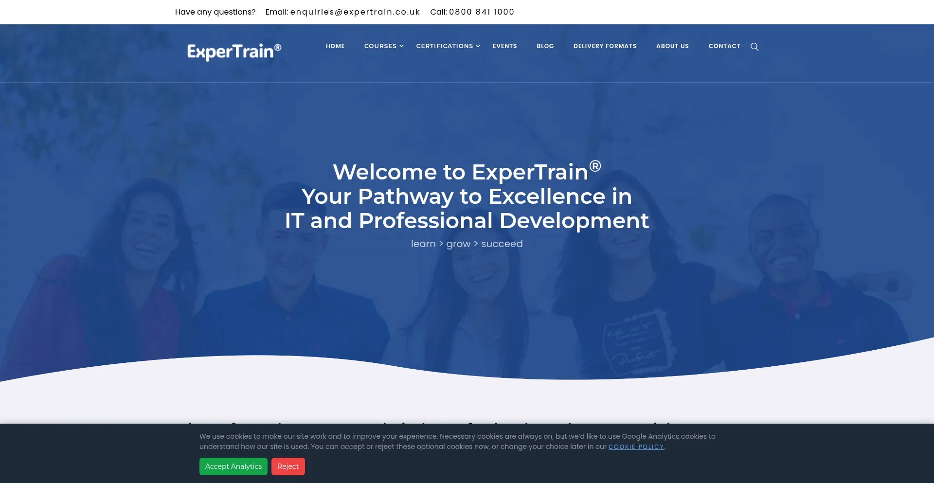Expertrain.co.uk Screenshot