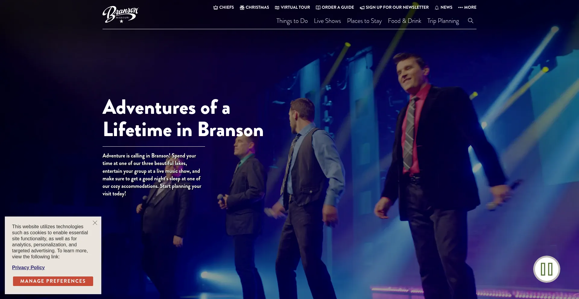 Explorebranson.com Screenshot