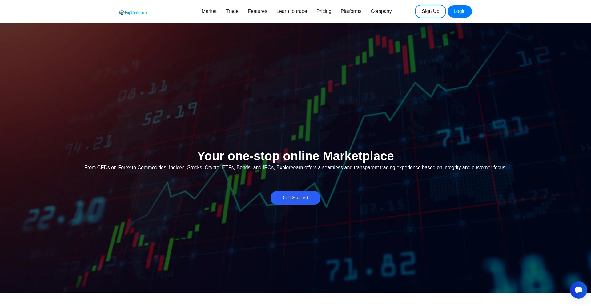 Website screenshot of Exploreearn.com