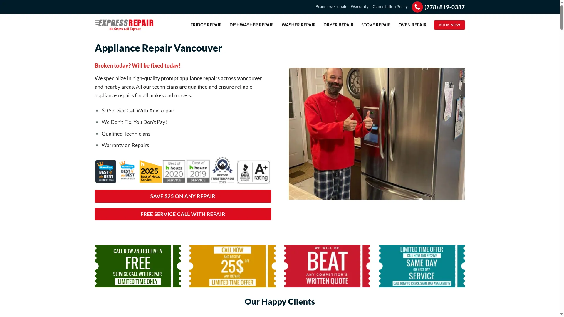 Expressappliancerepairvancouver.ca