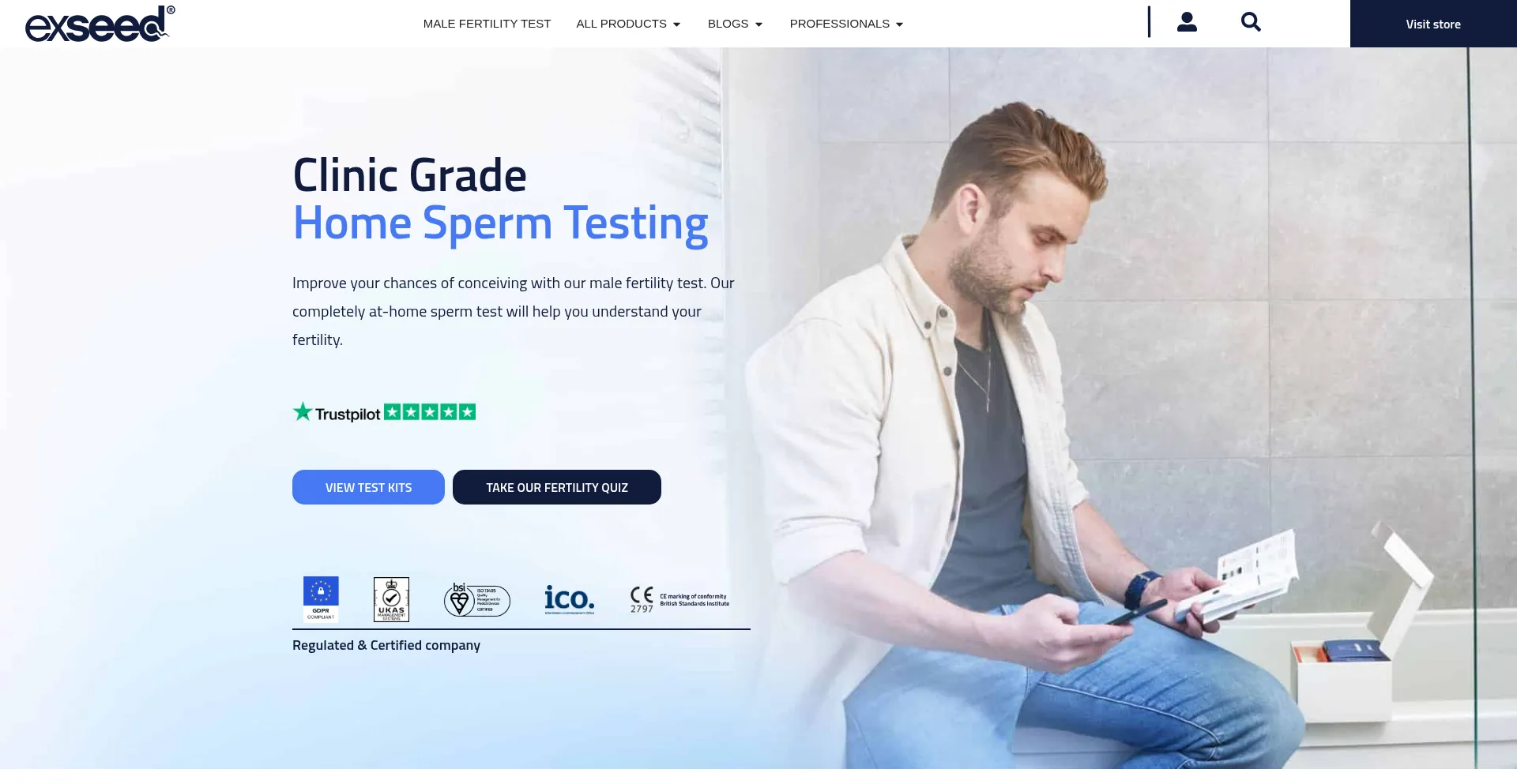 Website screenshot of Exseedhealth.com