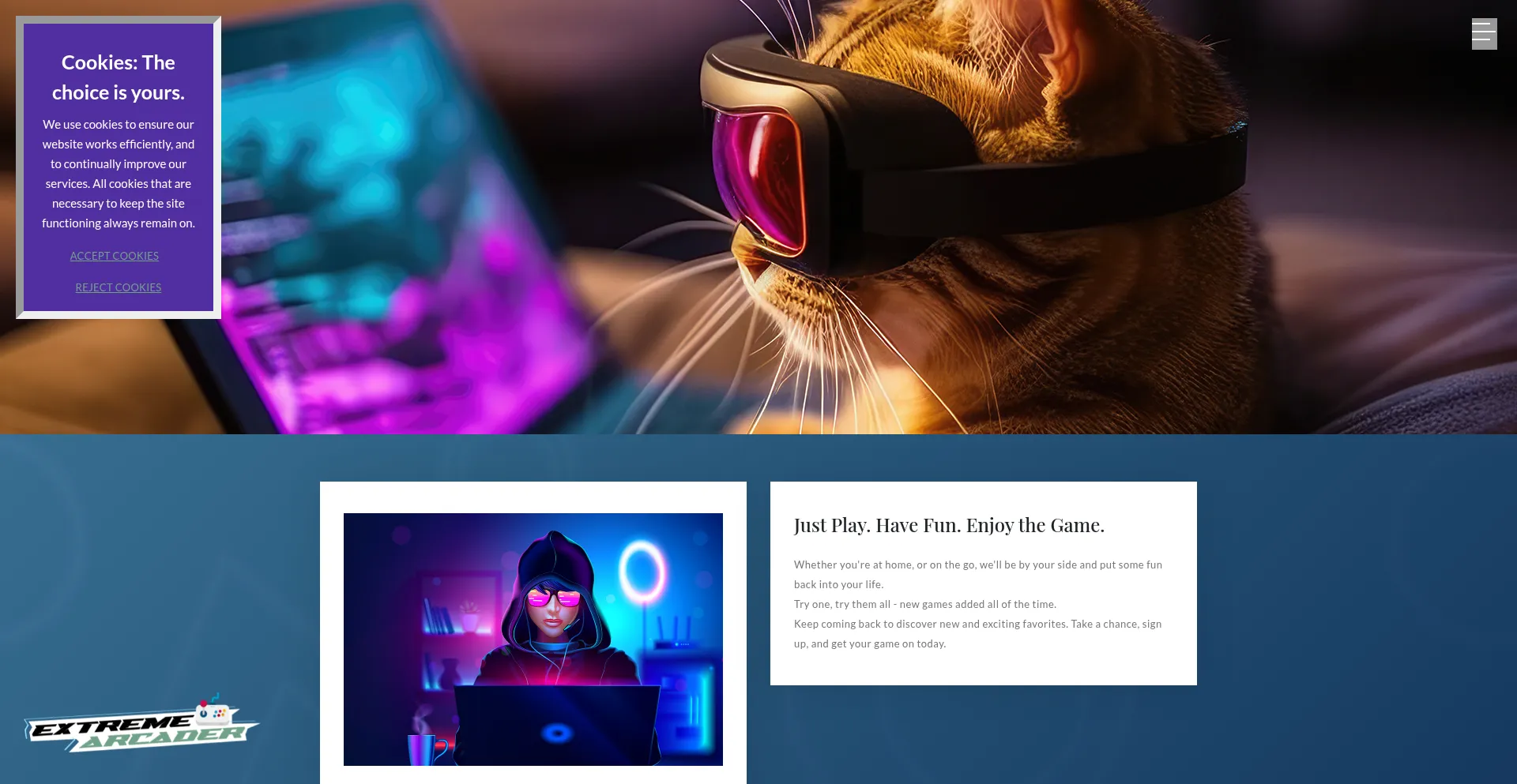 Extremearcader.com Screenshot
