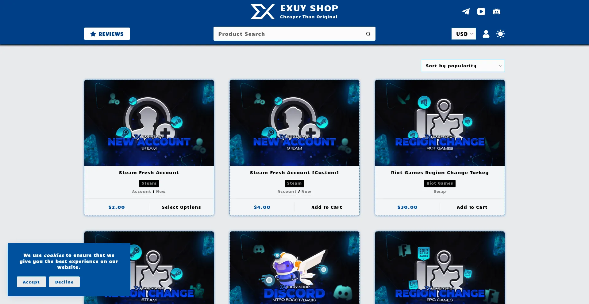 Exuy.shop Screenshot