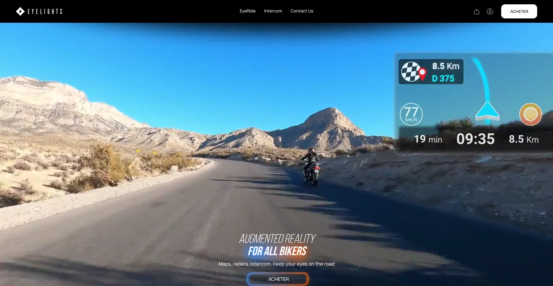 Website screenshot of Eye-lights.com