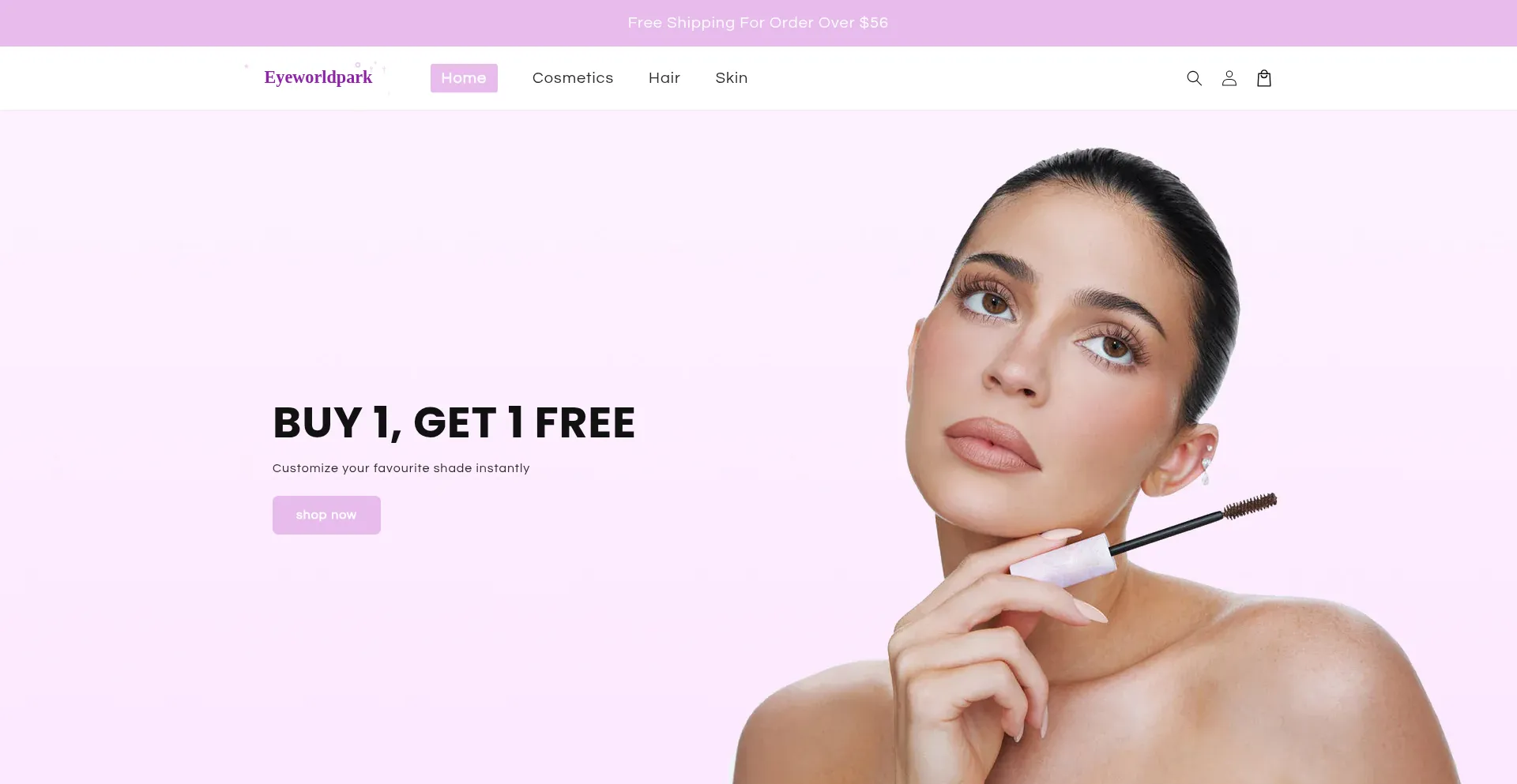 Website screenshot of Eyeworldpark.com