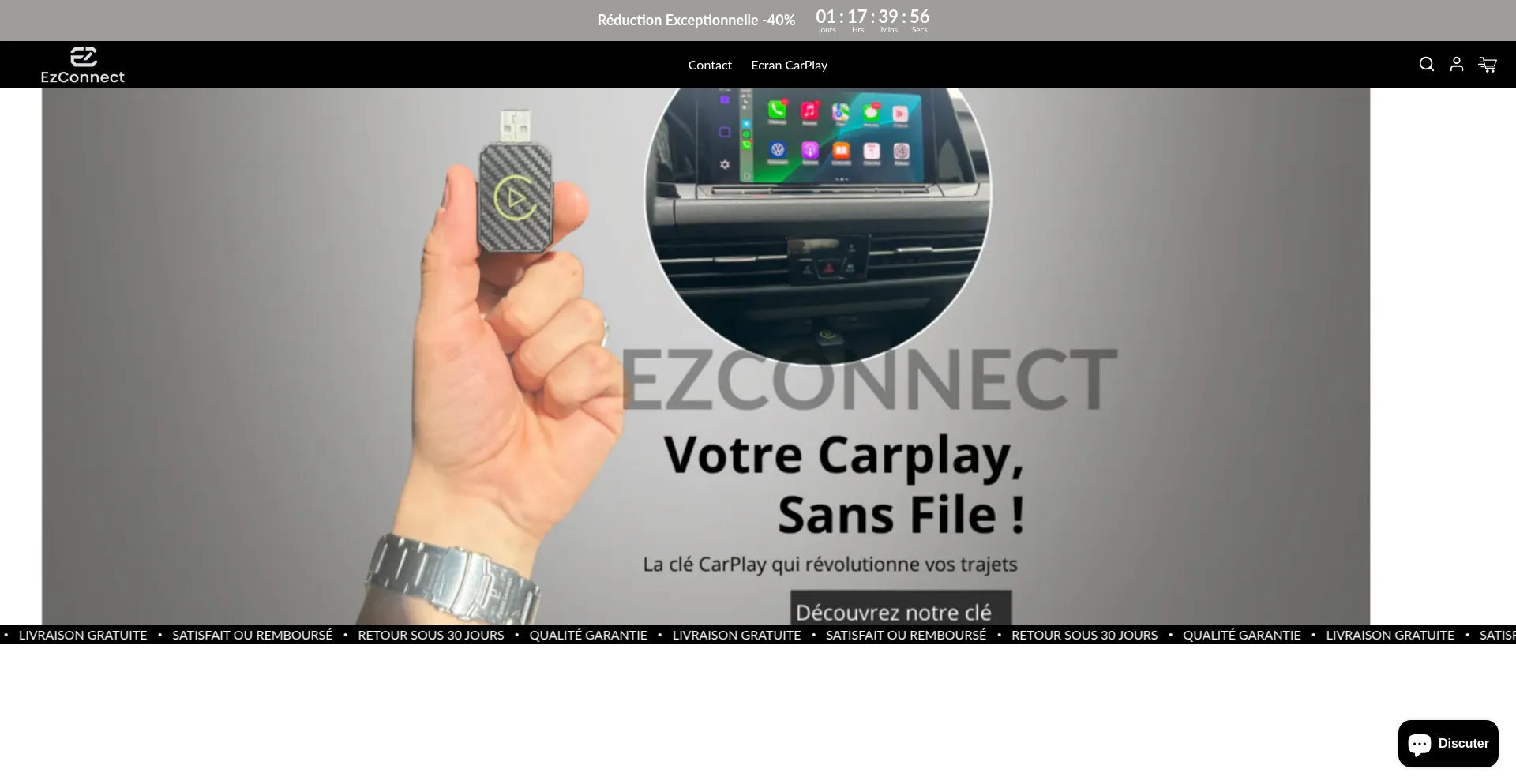 Website screenshot of Ez-connect.fr