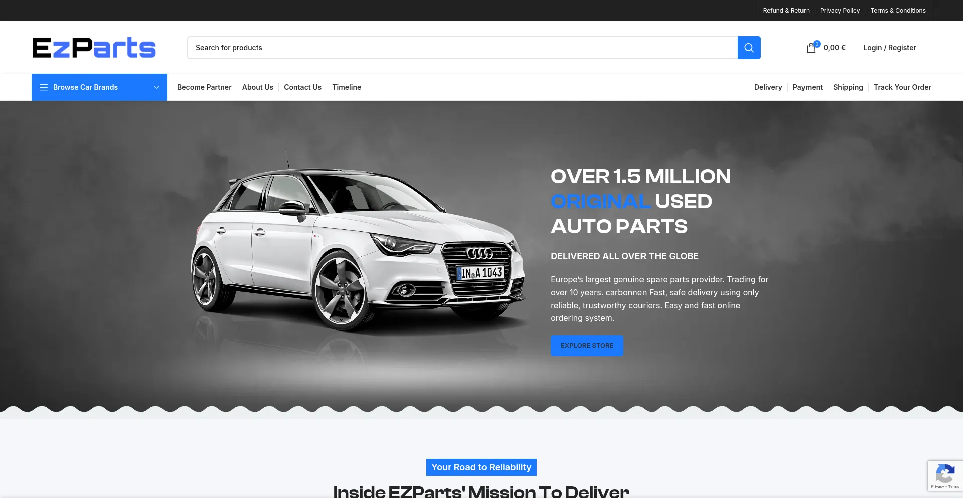 Ezparts.eu Screenshot