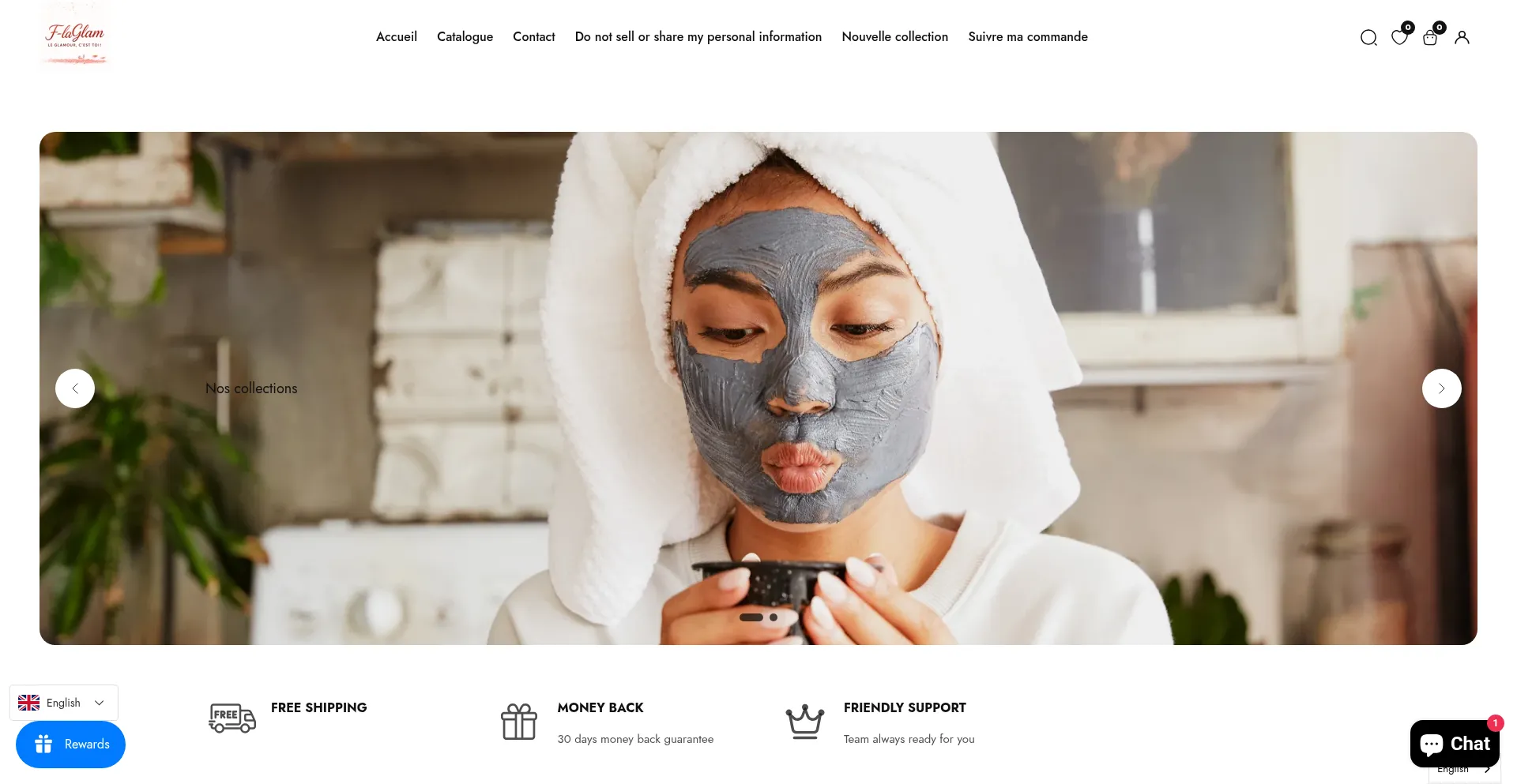 Website screenshot of F-laglam.com
