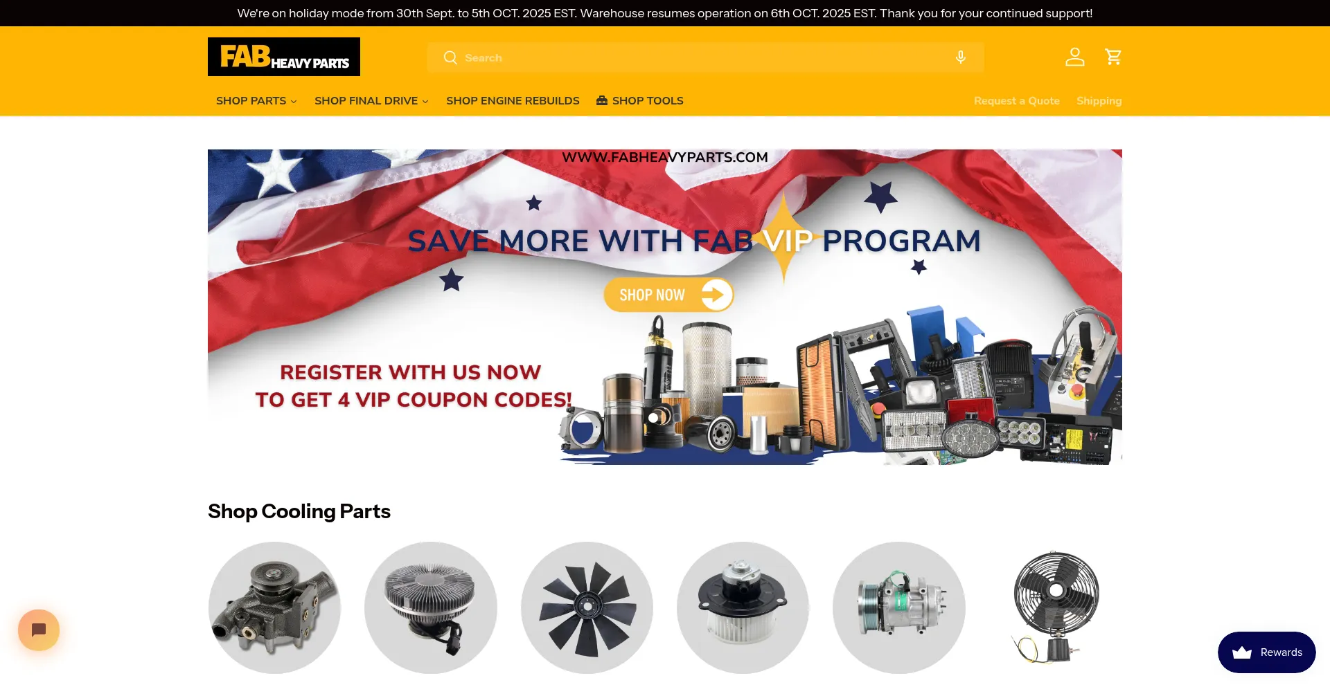 Fabheavyparts.com Screenshot