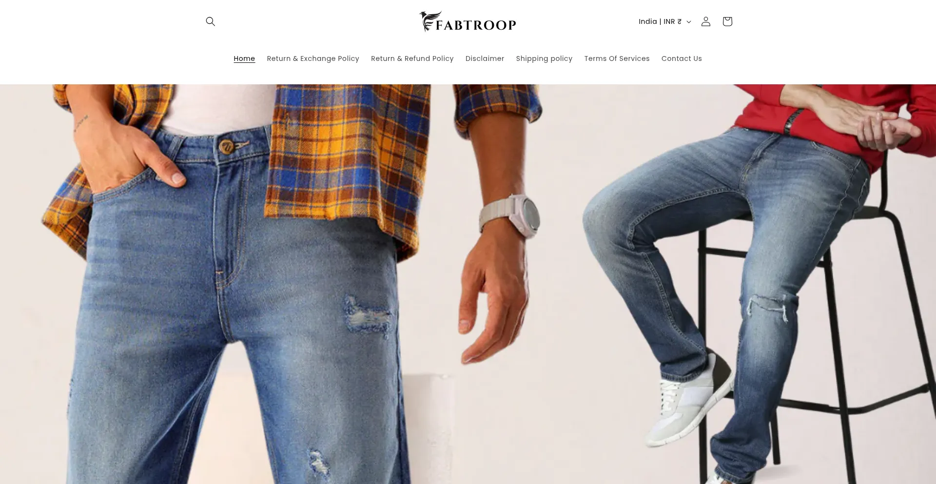 Website screenshot of Fabtroop.shop