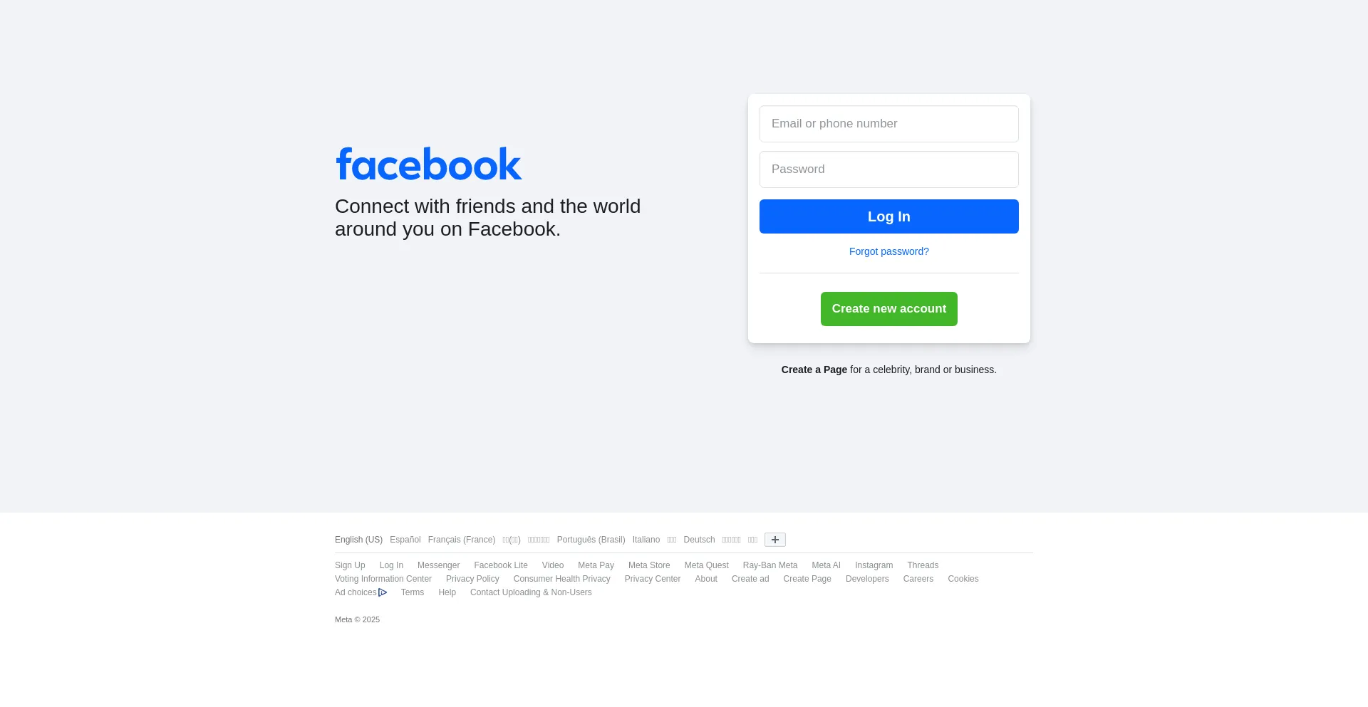 Website screenshot of Faceboob.com