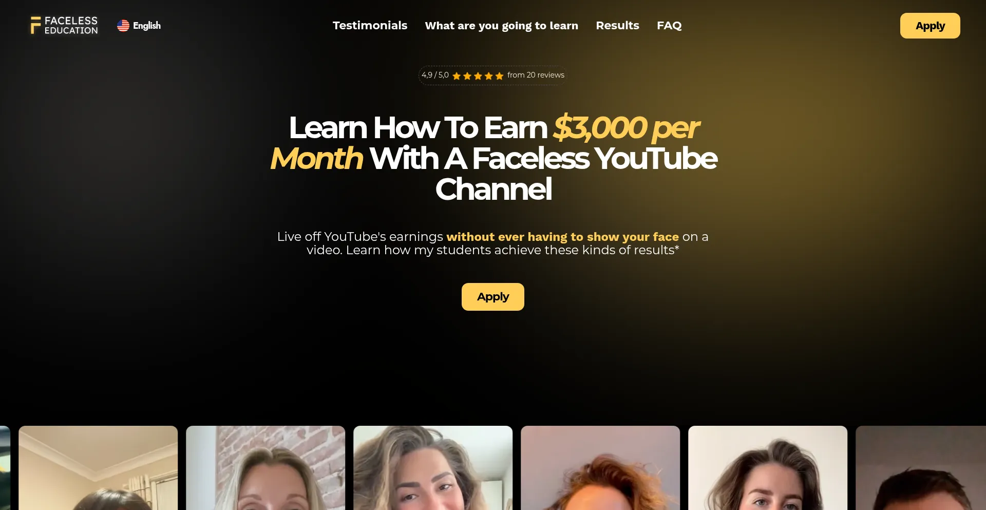 Facelesseducation.com Screenshot