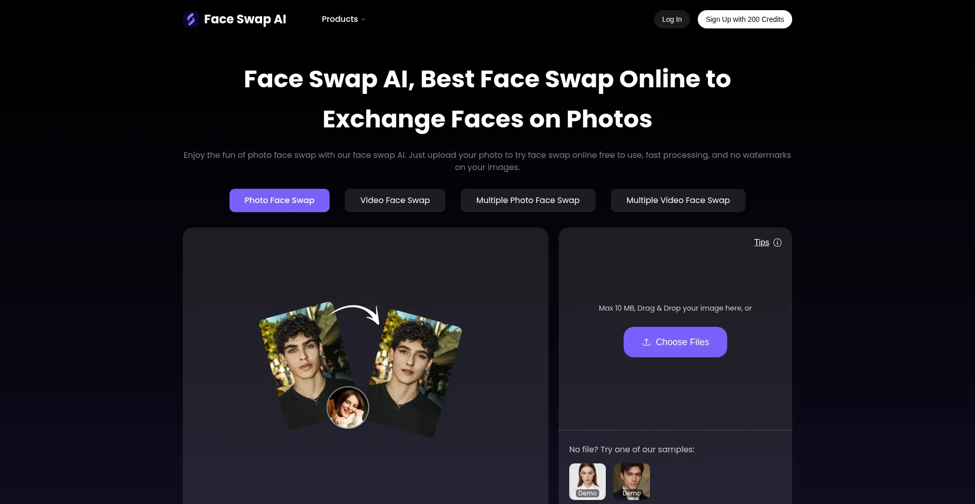 Faceswapai.online Screenshot
