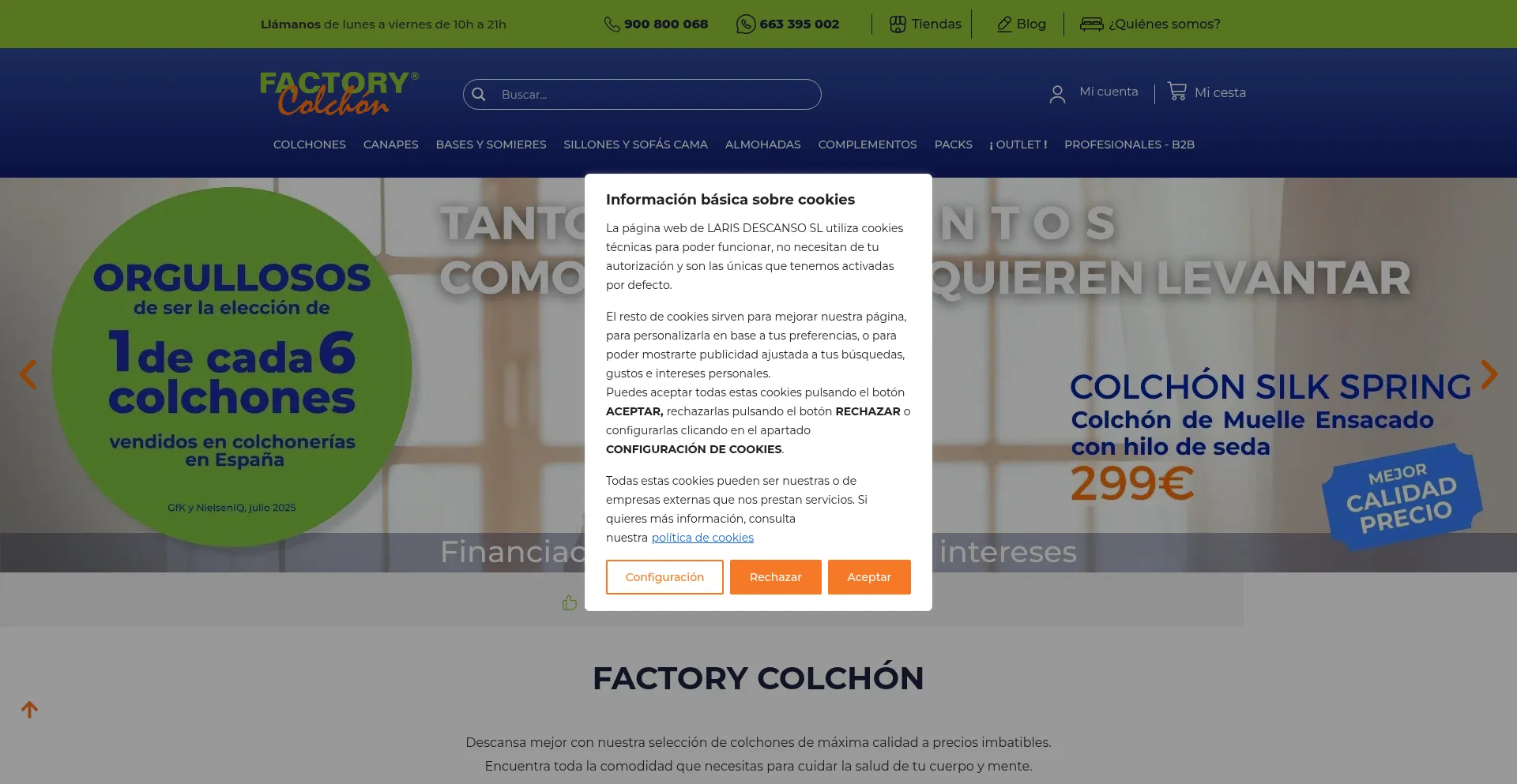 Factorycolchon.es Screenshot