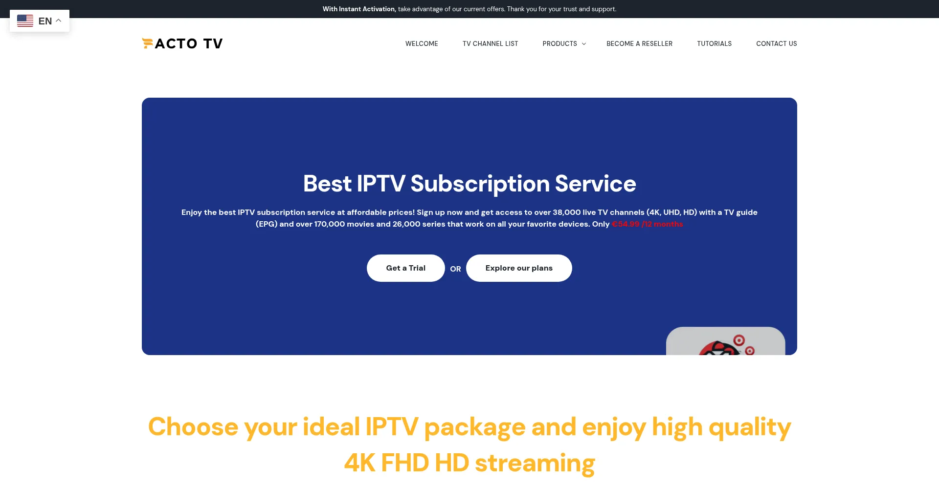 Website screenshot of Factotv.com